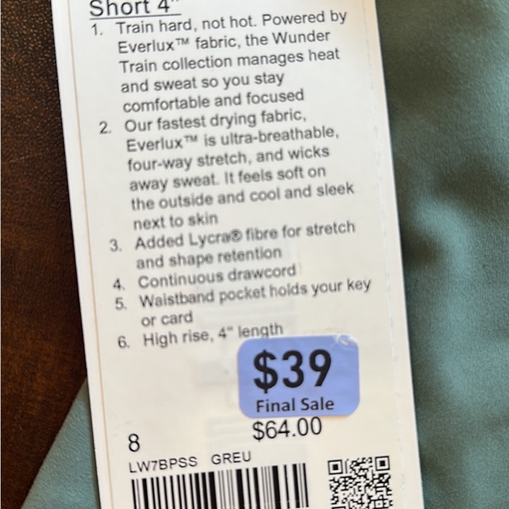 Brand new Lululemon shorts